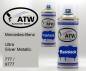 Preview: Mercedes-Benz, Ultra Silver Metallic, 777 / 9777: 400ml Sprühdose + 400ml Klarlack - Set, von ATW Autoteile West.
